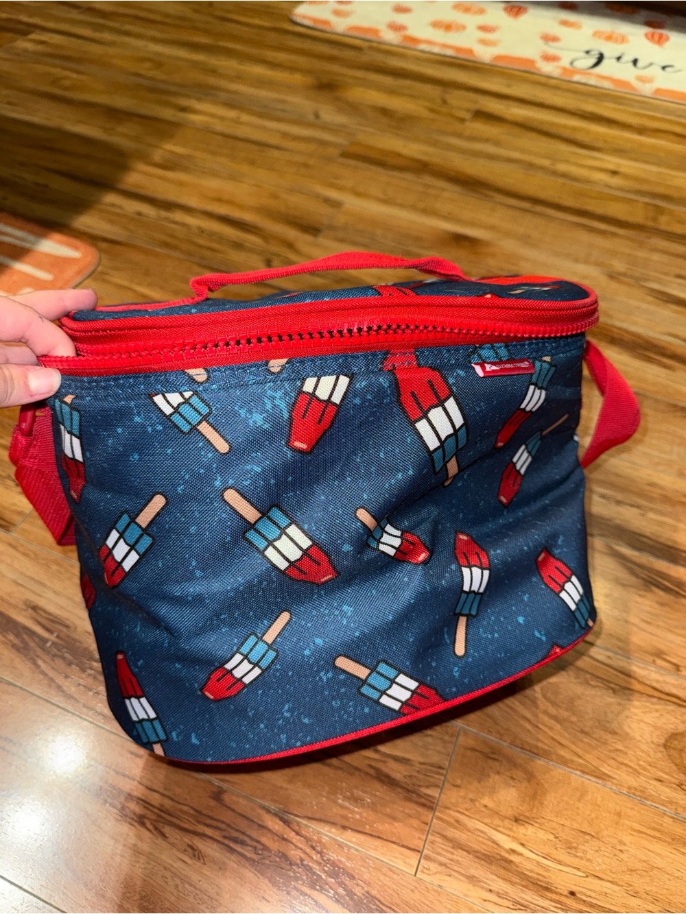 Ozark Trail Navy and Red Popsicle Insulated cooler with 12 can capacity